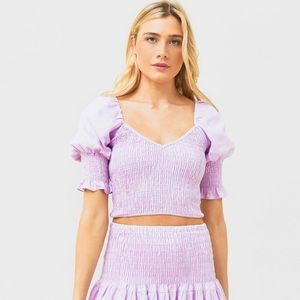 NWT Misa Los Angeles Calla Top Lavender